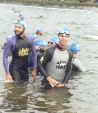 Anspannung vor dem Start:  Rainer Caspari (l) und Frank Nachtsheim im Main-Donau-Kanal